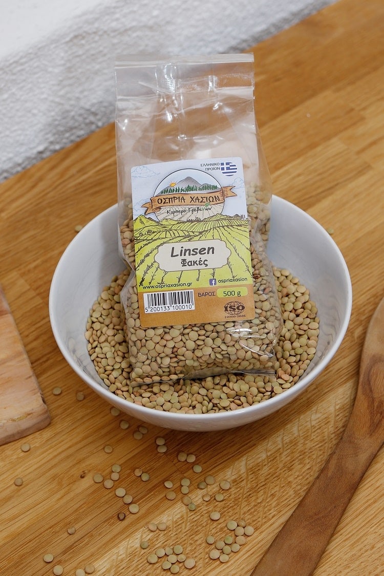 Griechische Linsen für Suppe