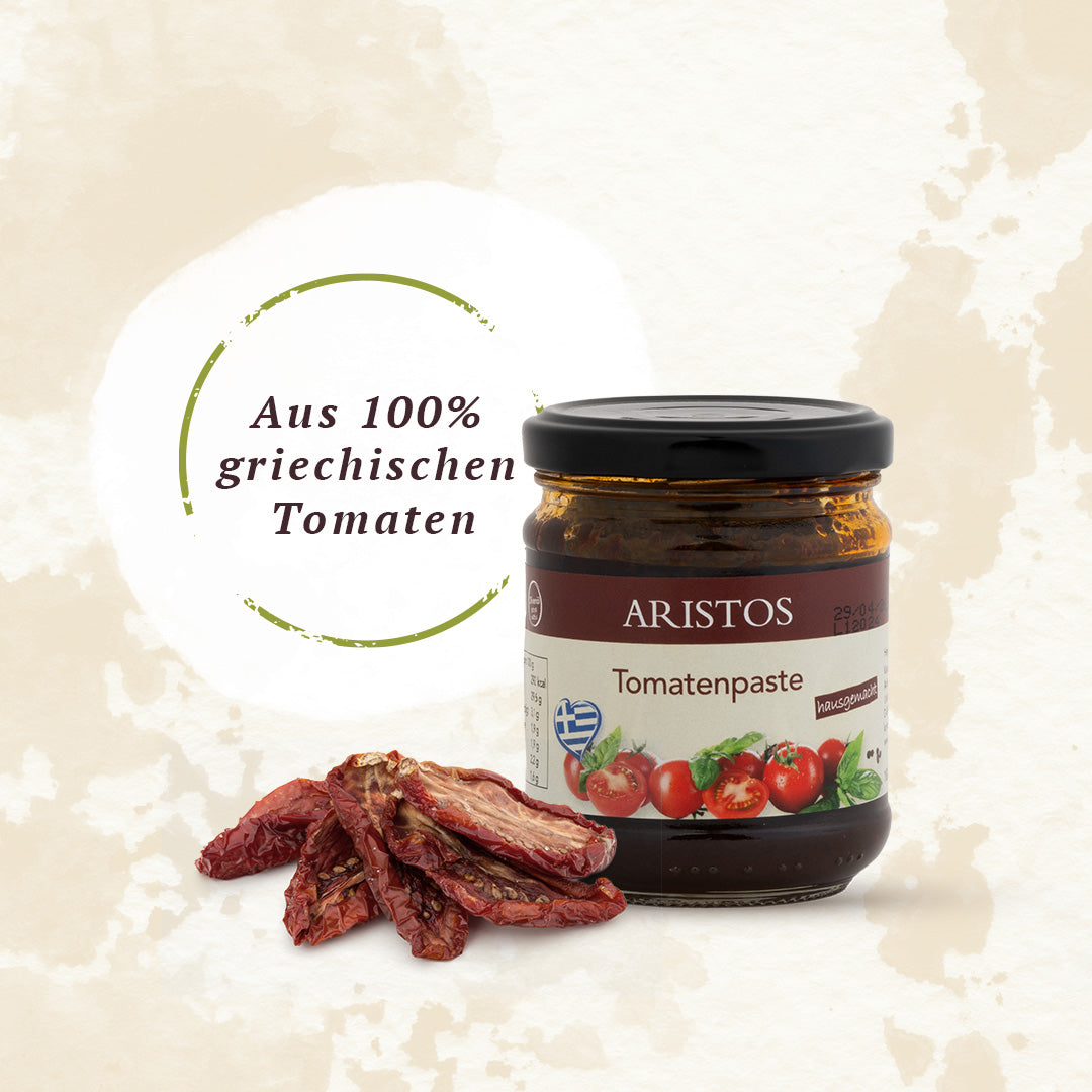 Tomatenpaste von Aristos als Brotaufstrich oder Würzpaste