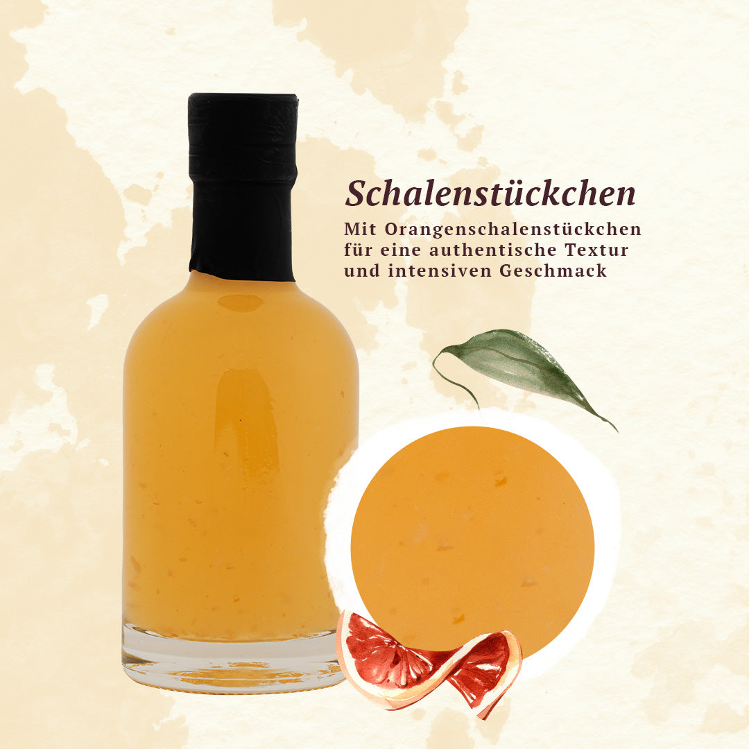 Biologische Balsamico Creme Orange mit Schaldenstücke