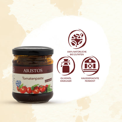 Tomatenpaste von Aristos als Brotaufstrich oder Würzpaste