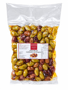 Aristos-Oliven-Mix-Kalamata-und-gruene-Oliven
