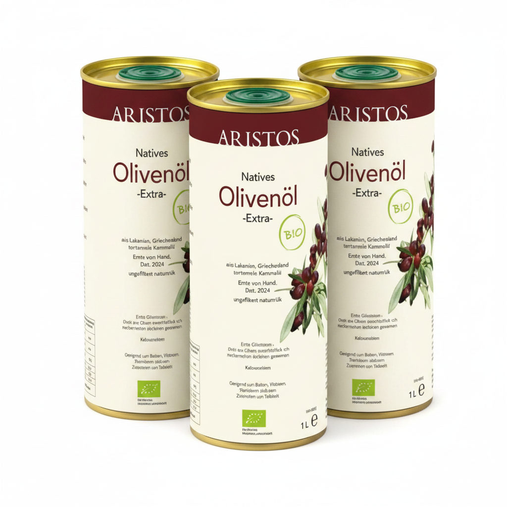 ARistos Olivenöl aus Lakonien 3x 1L  Dose