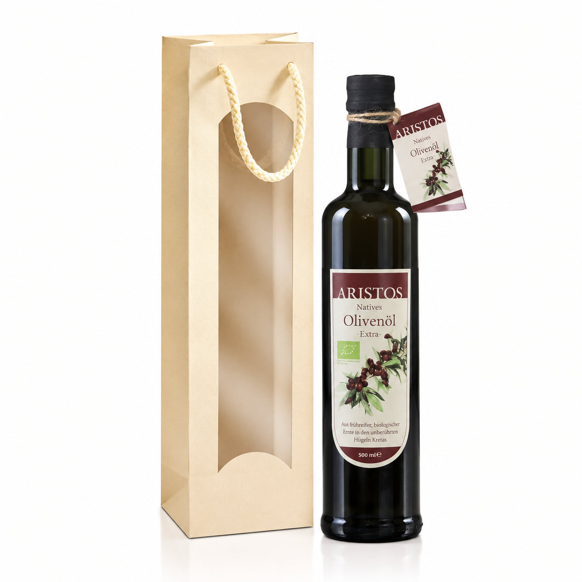 Aristos Olivenöl in Geschenktüte
