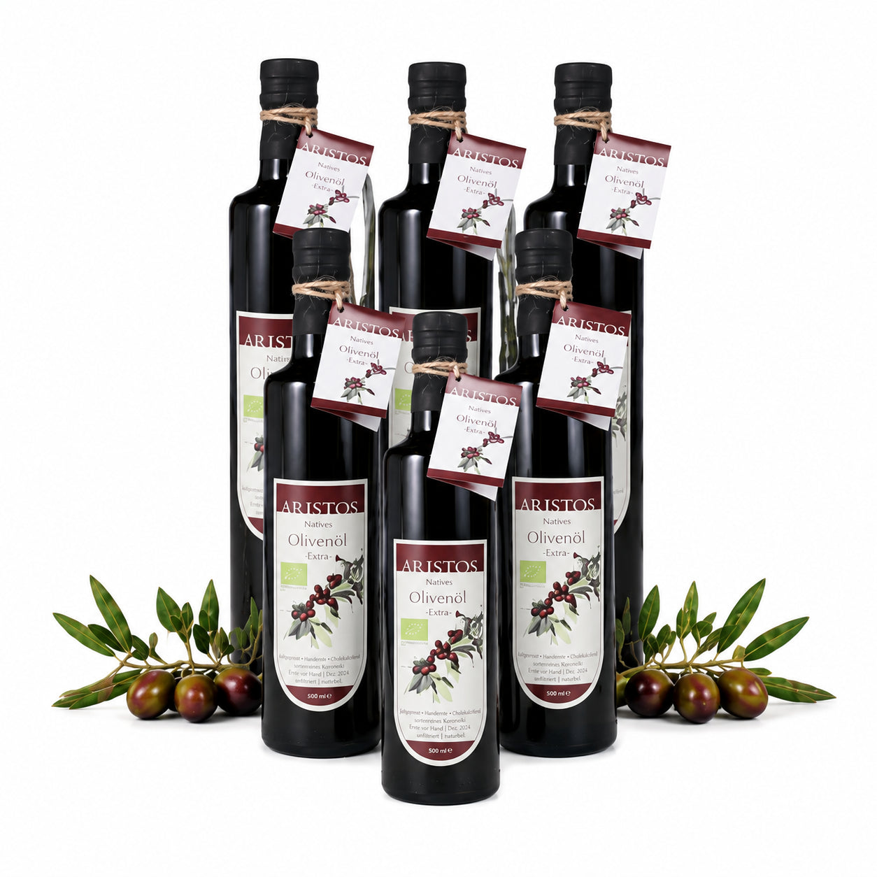 ARISTOS Natives Olivenöl Extra biologisch aus Trikorfo Eigenanbau 500 ml