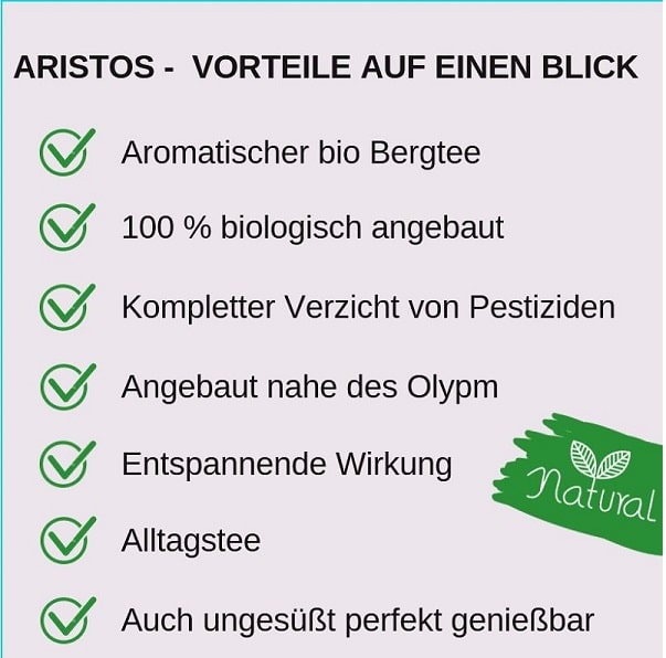 Übersicht Vorteile Bergtee