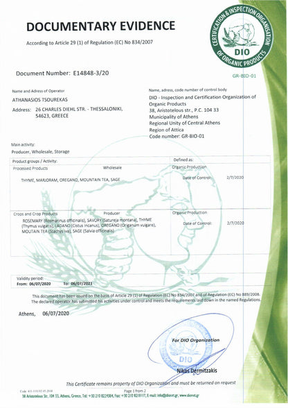 Bio Zertifikat