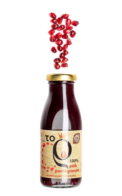 Granatapfelsaft in der Flasche