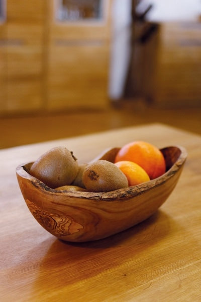 Obstschale aus Olivenholz für Früchte