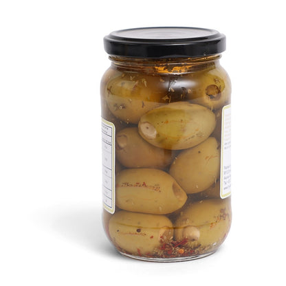 Grüne oliven gefüllt Mit Knoblauch Aristos