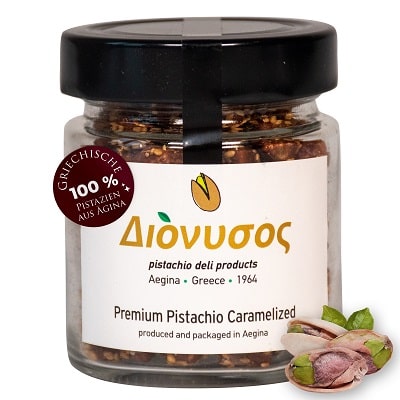 Karamellisierte Pistazienkerne mit Sesam