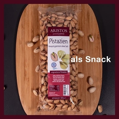 Pistzazien ohne Salz geröstet