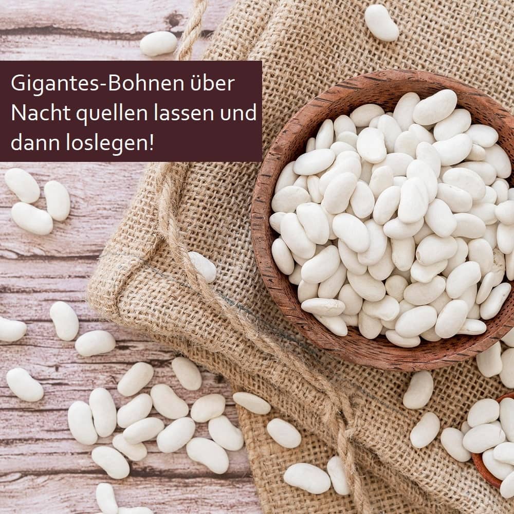 Riesenbohnen im Korb