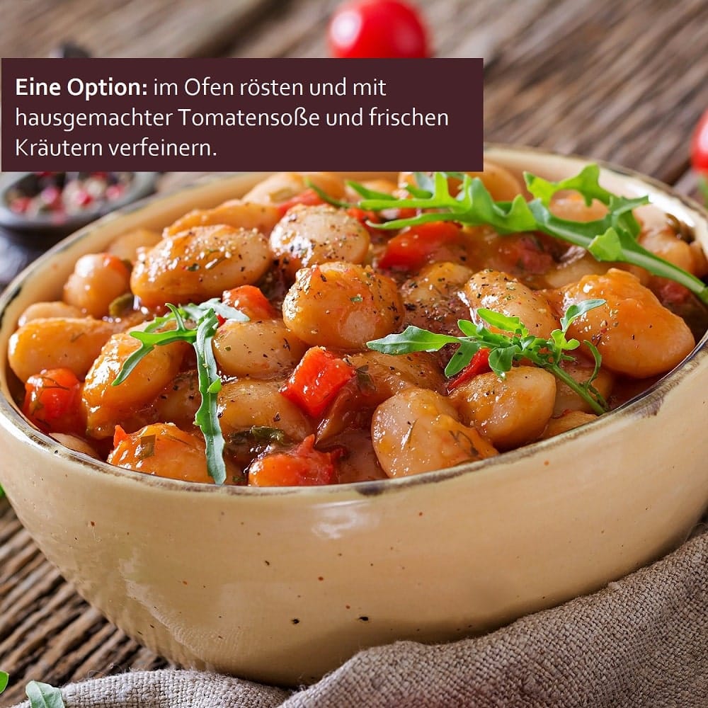 Riesenbohnen mit Tomatensoße aus Ofen