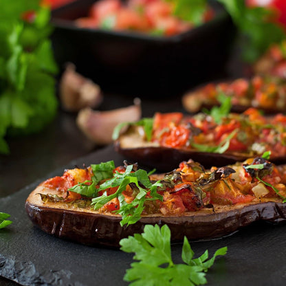 gefüllte Aubergine
